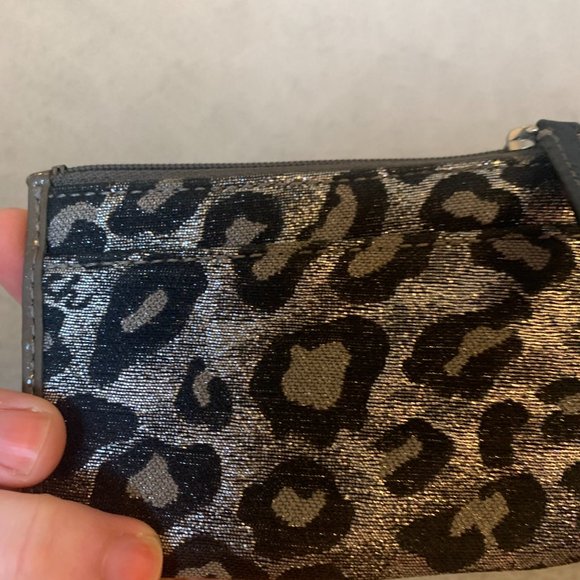COACH Metallic Animal Print Card Case - Picture 2 of 4
